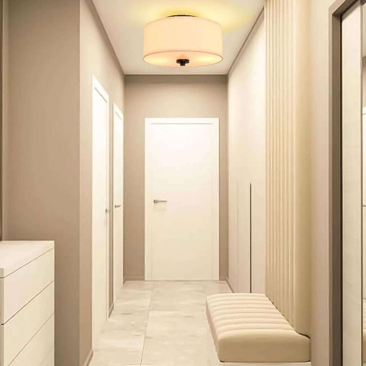 Two-Light Ceiling Flush Mount: image 2
