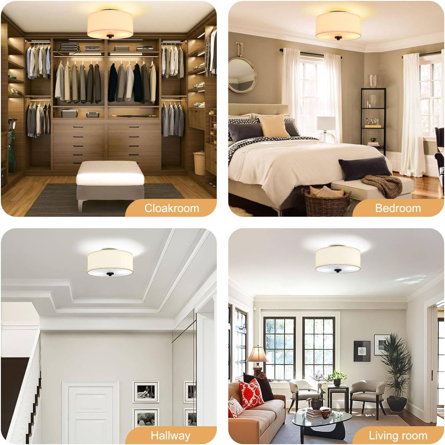 Two-Light Ceiling Flush Mount: image 4